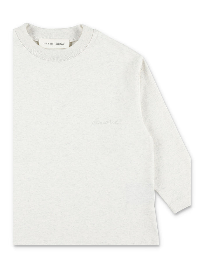 Essentials Fear of God Kids Top Oatmeal Heather Cotton Tshirt