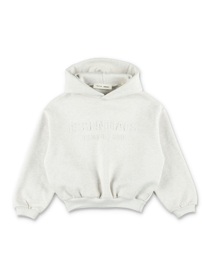 Essentials Fear of God Kids Hoodie Oatmeal Heather Cotton Fleece