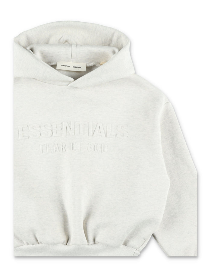 Essentials Fear of God Kids Hoodie Oatmeal Heather Cotton Fleece