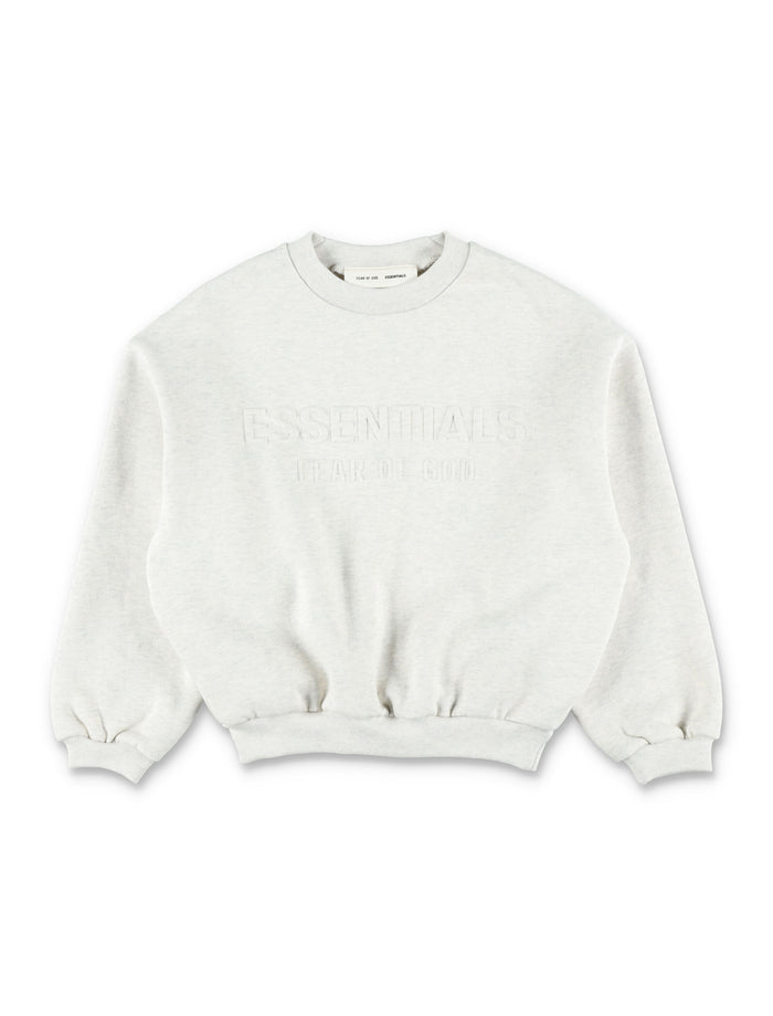 Essentials Fear of God Kids Crewneck Oatmeal Heather Cotton Fleece