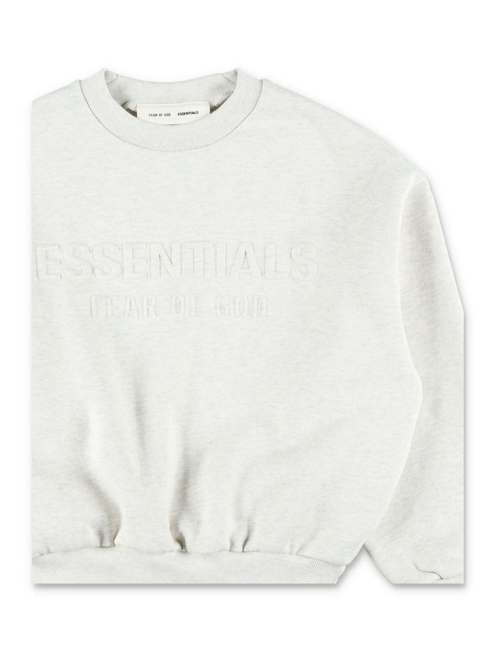 Essentials Fear of God Kids Crewneck Oatmeal Heather Cotton Fleece