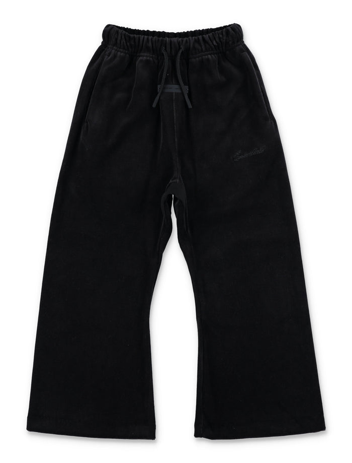 Fear of God Essentials Kids Flare Sweatpants Vintage Black Cotton Pant