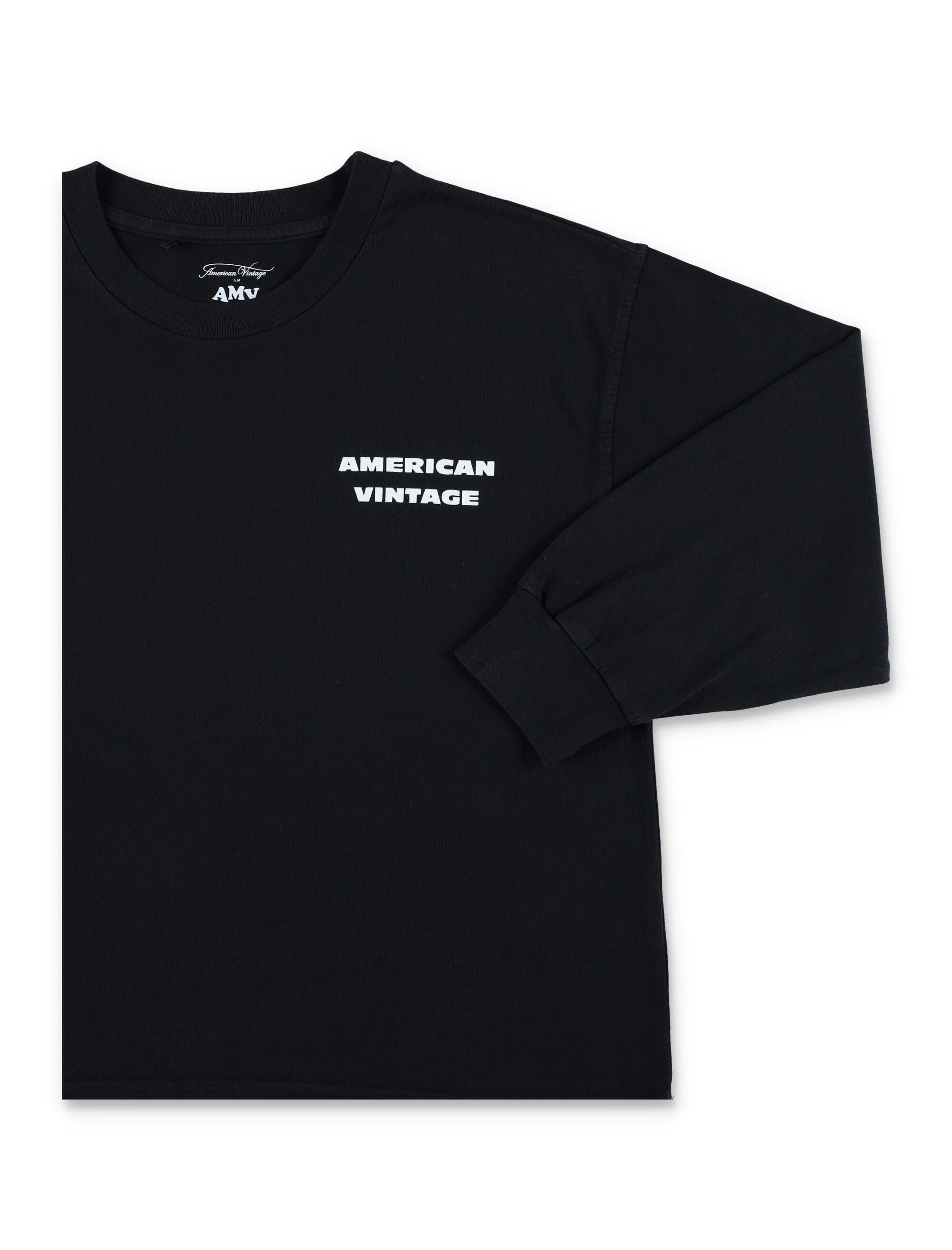 American Vintage Fizvalley long-sleeve t-shirt for kids Black Cotton Tshirt