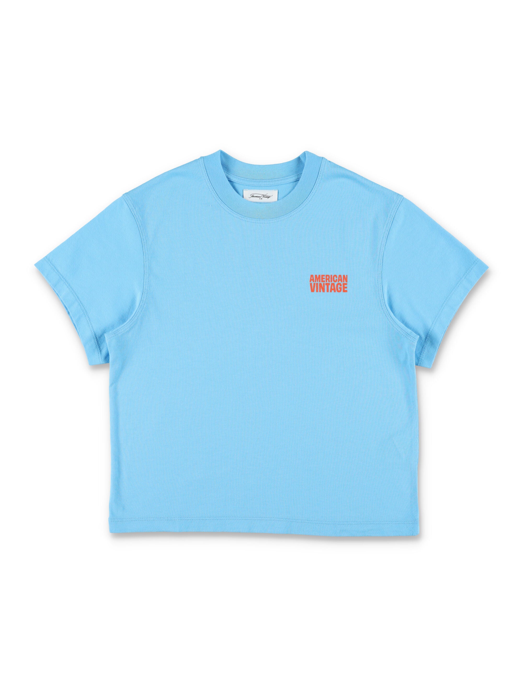 American Vintage Gixy light blue t-shirt for kids Bleu Ciel Cotton Tshirt