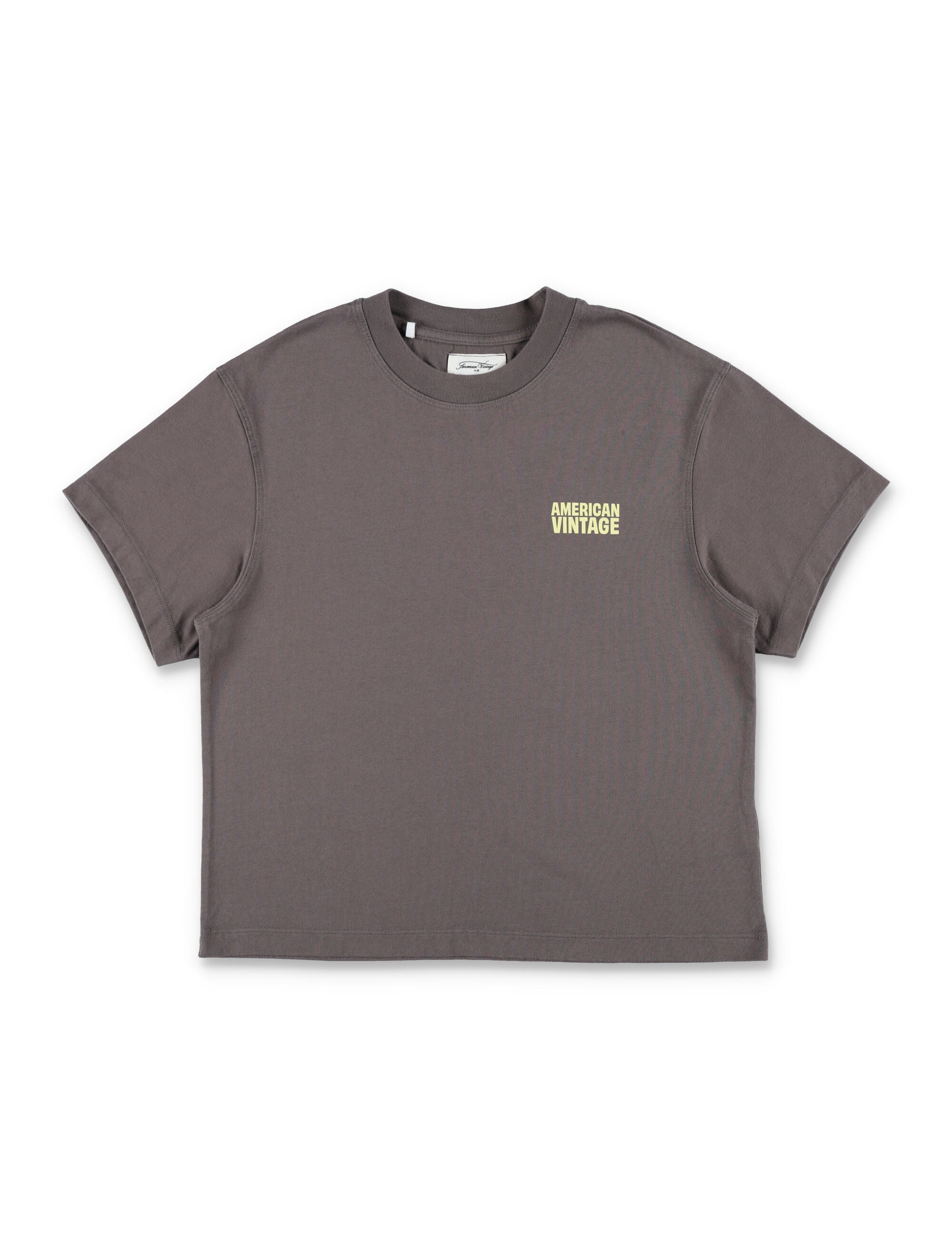 American Vintage Gixy brown t-shirt for kids Carbon Cotton Tshirt