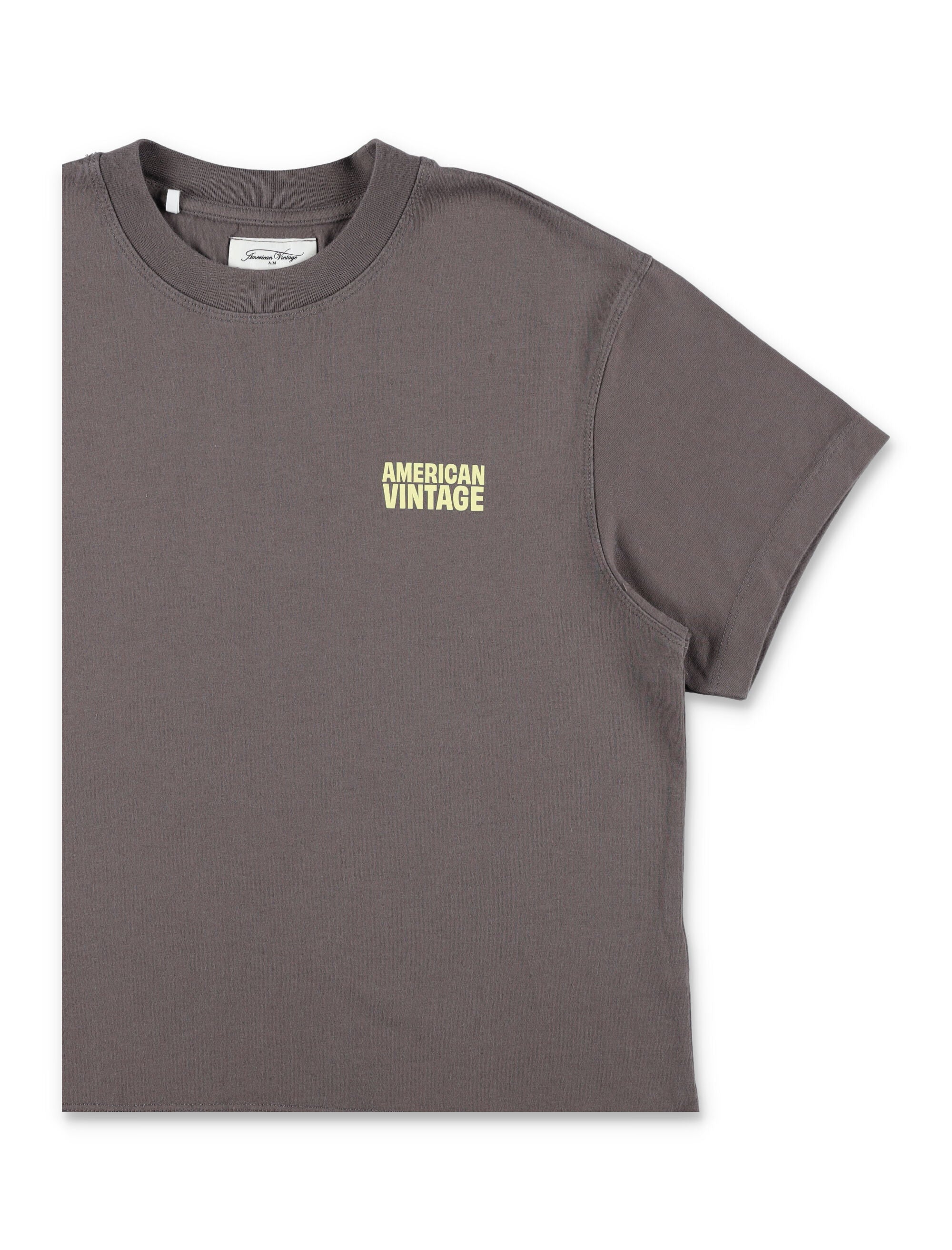 American Vintage Gixy brown t-shirt for kids Carbon Cotton Tshirt