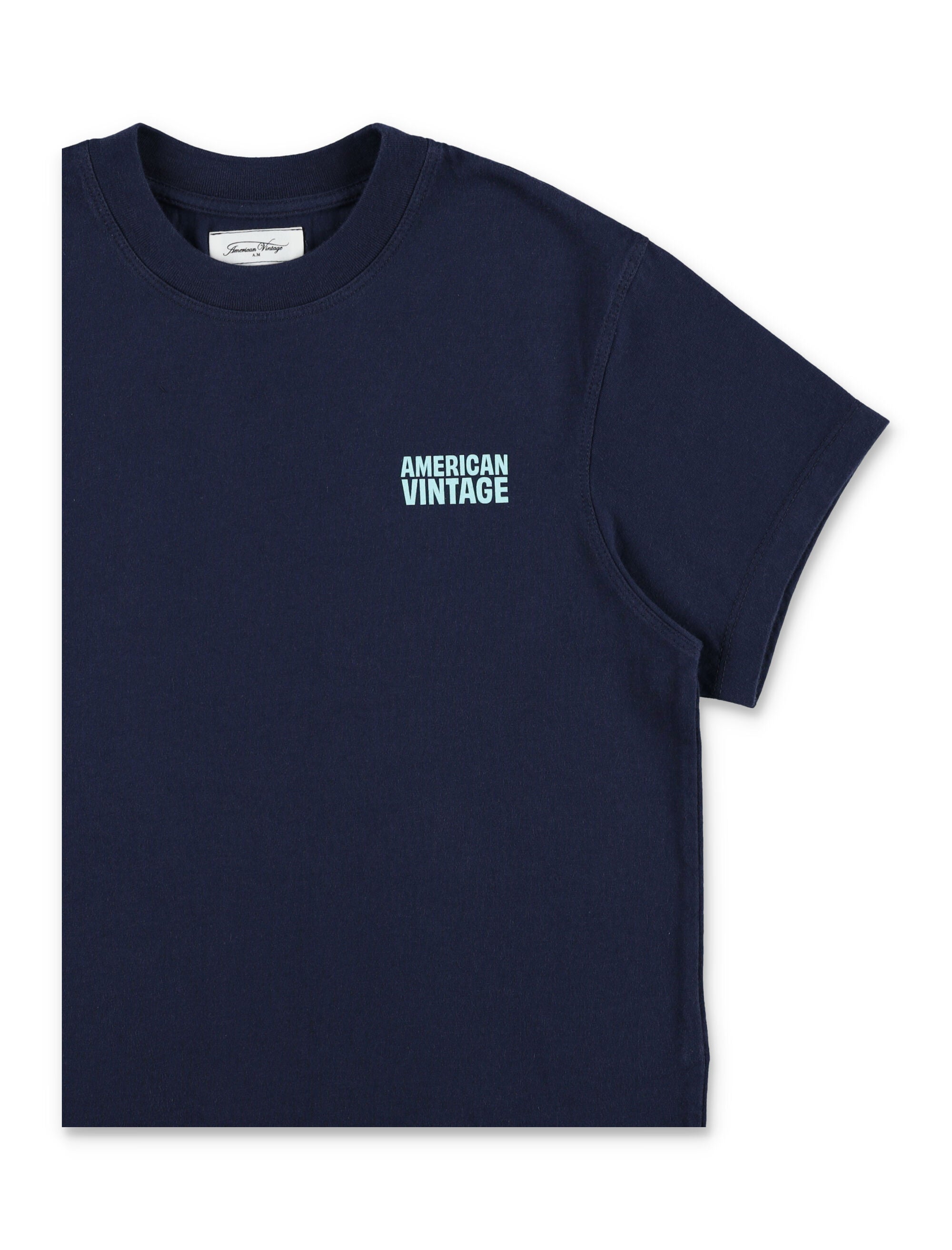 American Vintage Gixy blue t-shirt for kids Navy Cotton Tshirt