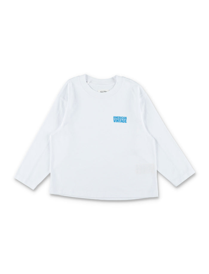American Vintage Gixy long sleeves t-shirt for kids White Cotton Tshirt