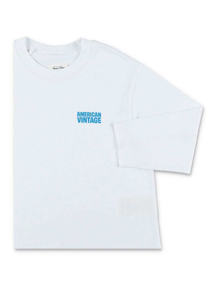 American Vintage Gixy long sleeves t-shirt for kids White Cotton Tshirt
