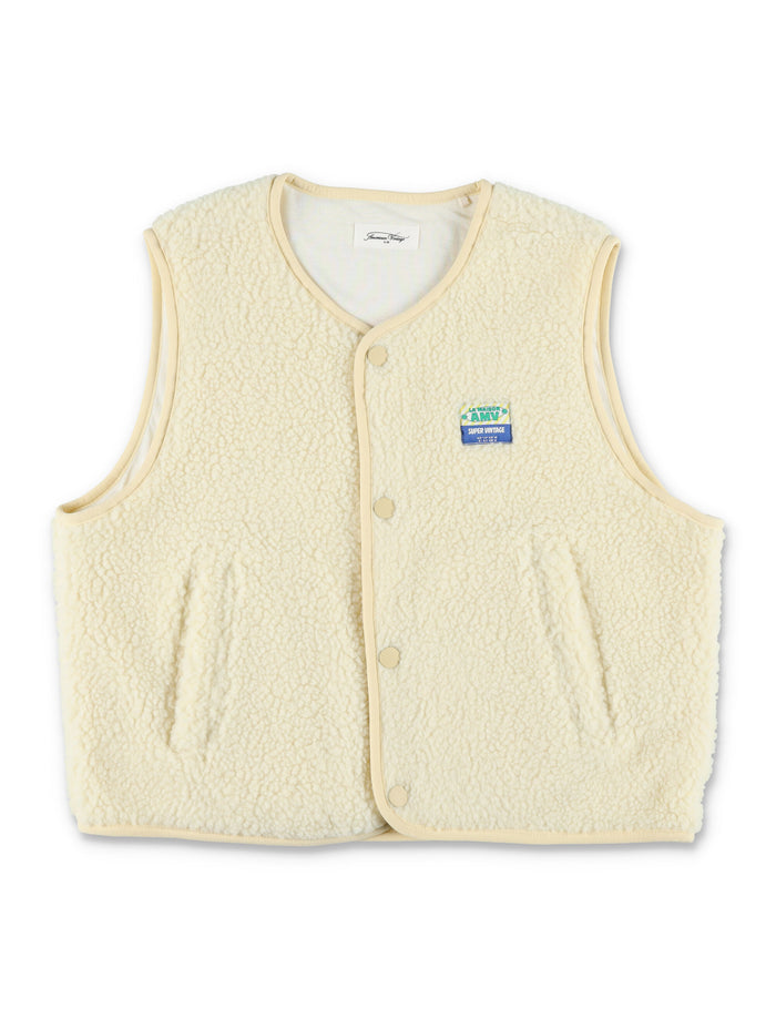 American Vintage Hoktown yellow vest for kids Ecru Polyester