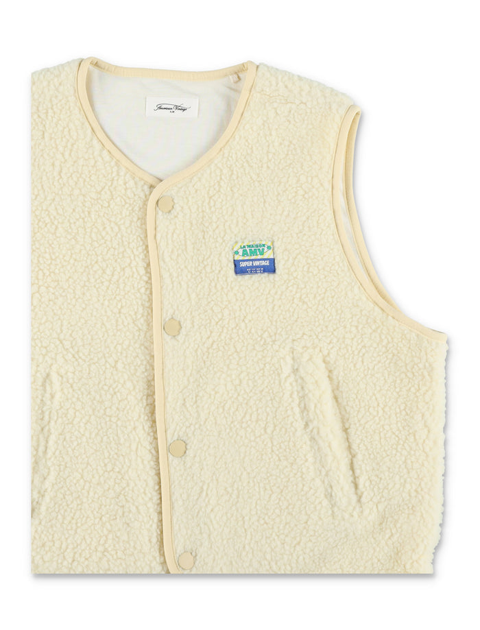 American Vintage Hoktown yellow vest for kids Ecru Polyester