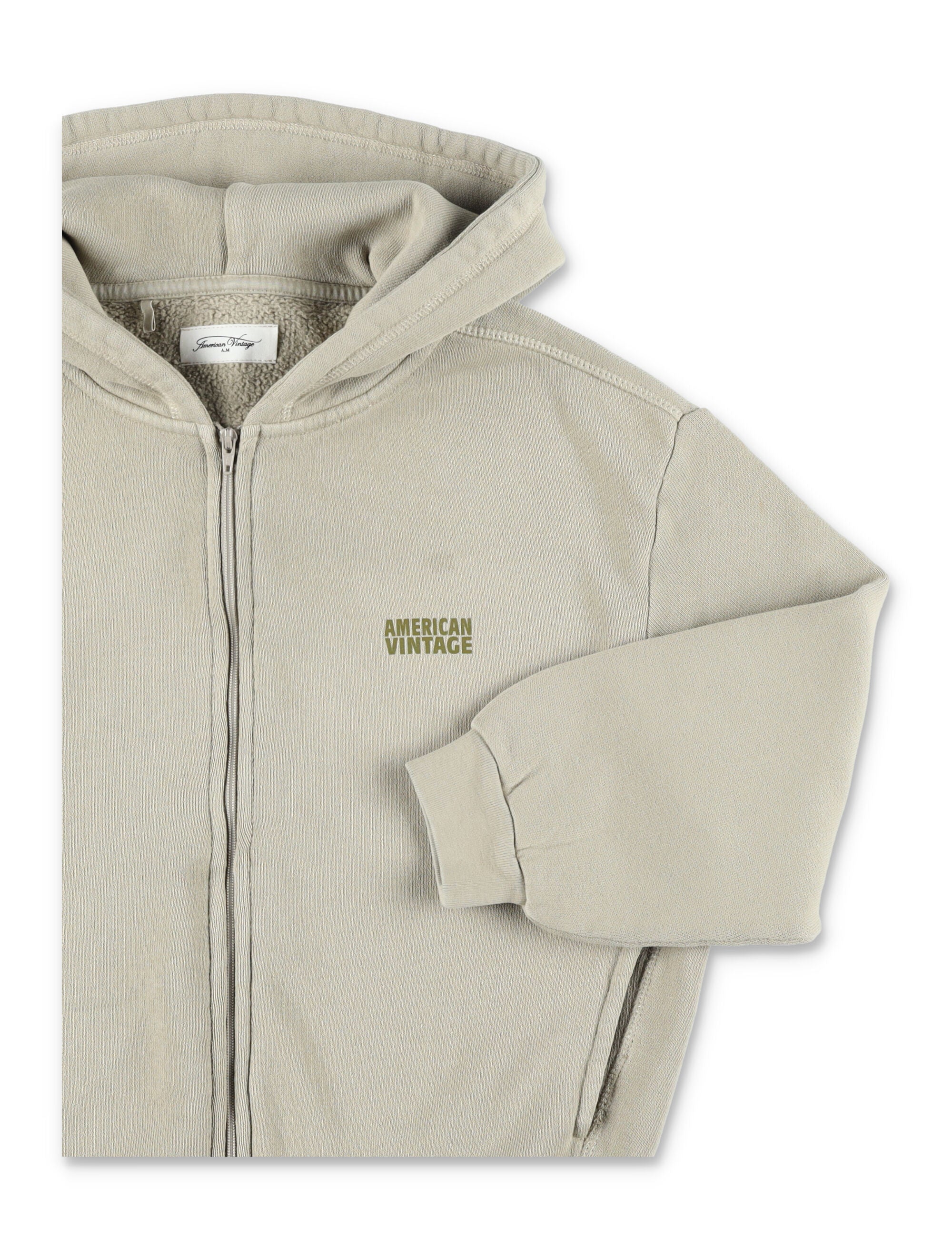 American Vintage Izubird zip hoodie for kids Grey Cotton Sweatshirt