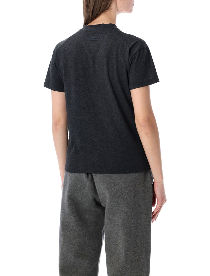 Essentials Fear of God dark grey embroidered classic tee Vintage Black Cotton Tshirt