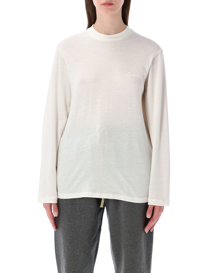 Essentials Fear of God classic LS tee Ivory Cotton Tshirt