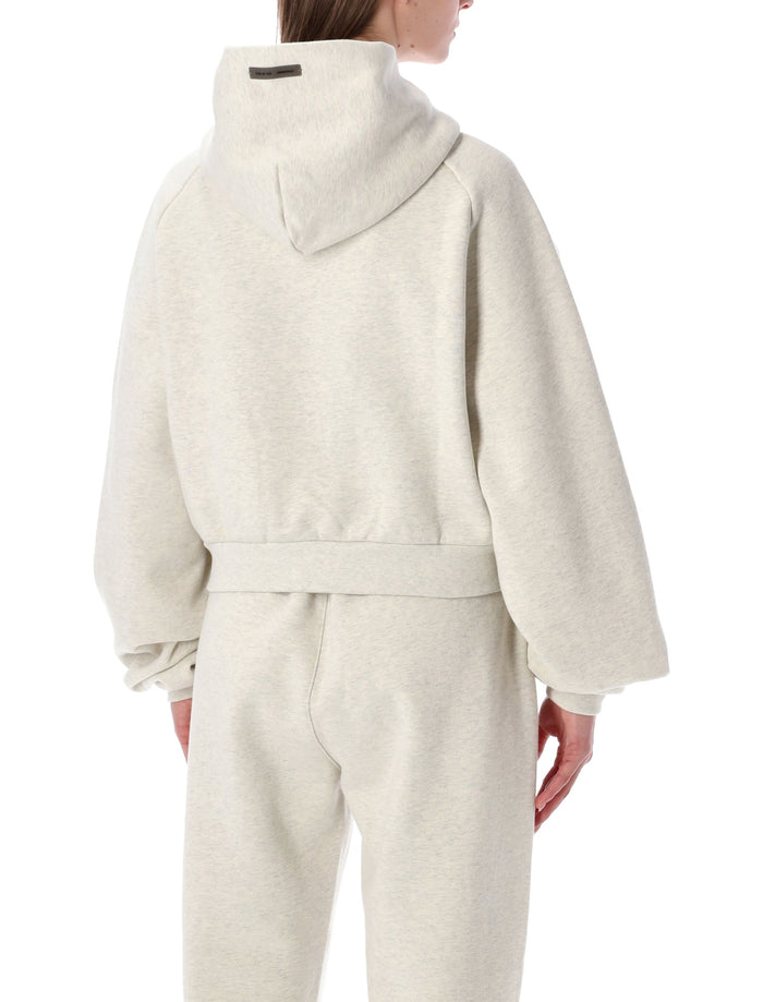 Essentials Fear of God beige 90s raglan hoodie Oatmeal Heater Cotton Sweatshirt