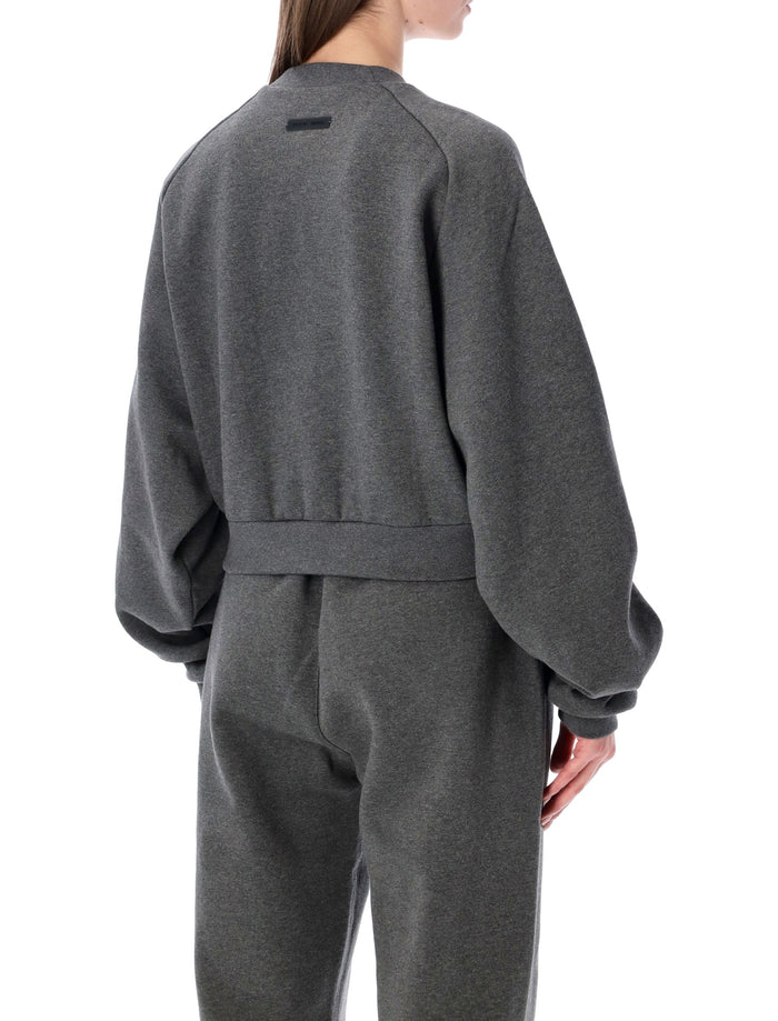 Essentials Fear of God grey 90s raglan crewneck Charcoal Heater Cotton Sweatshirt