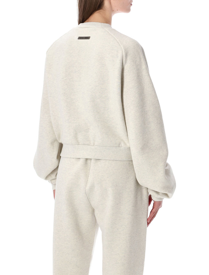 Essentials Fear of God beige 90s raglan crewneck Oatmeal Heater Cotton Sweatshirt