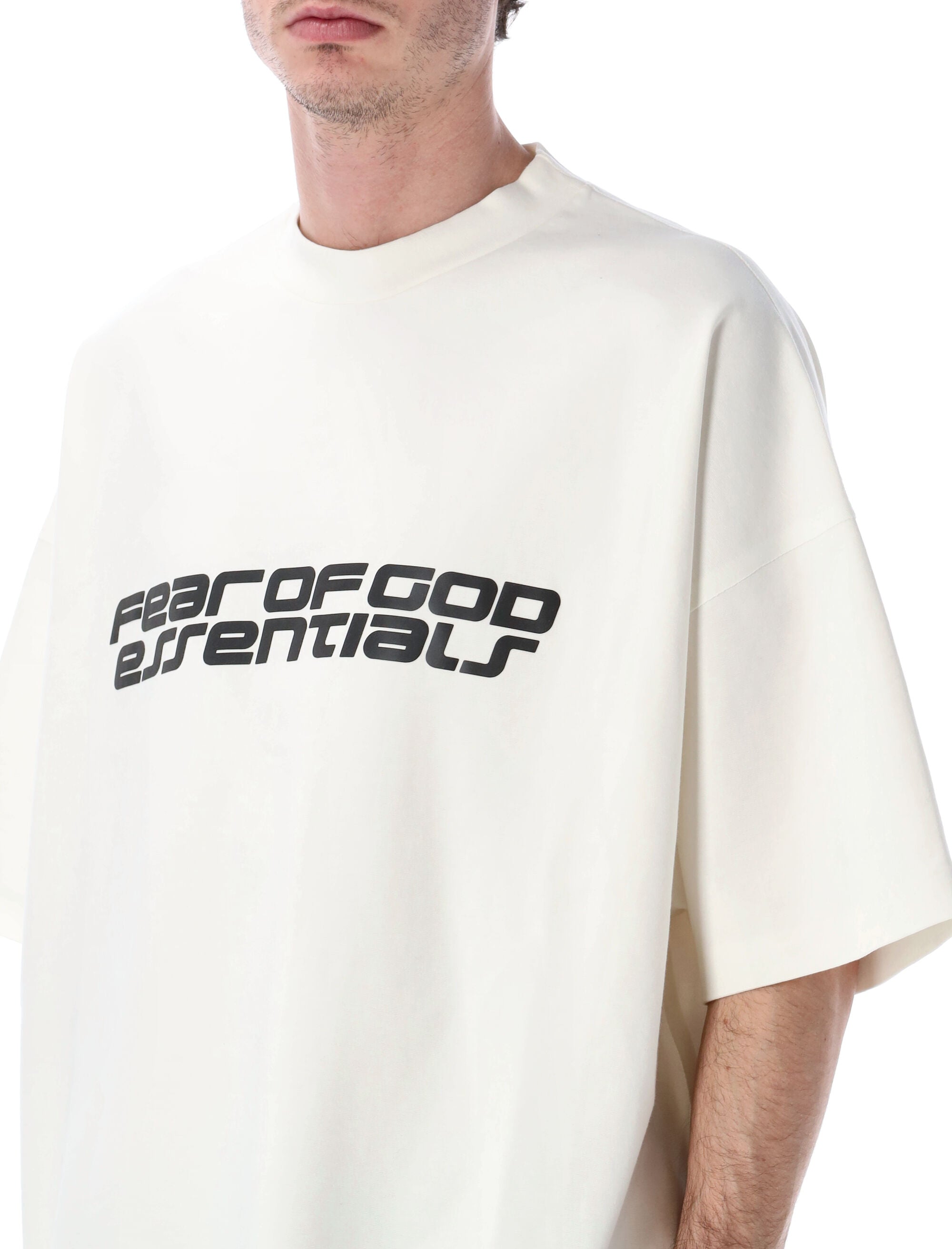 Fear of God Essentials 90s Ponte Tee ivory Recycled Polyester T-shirt