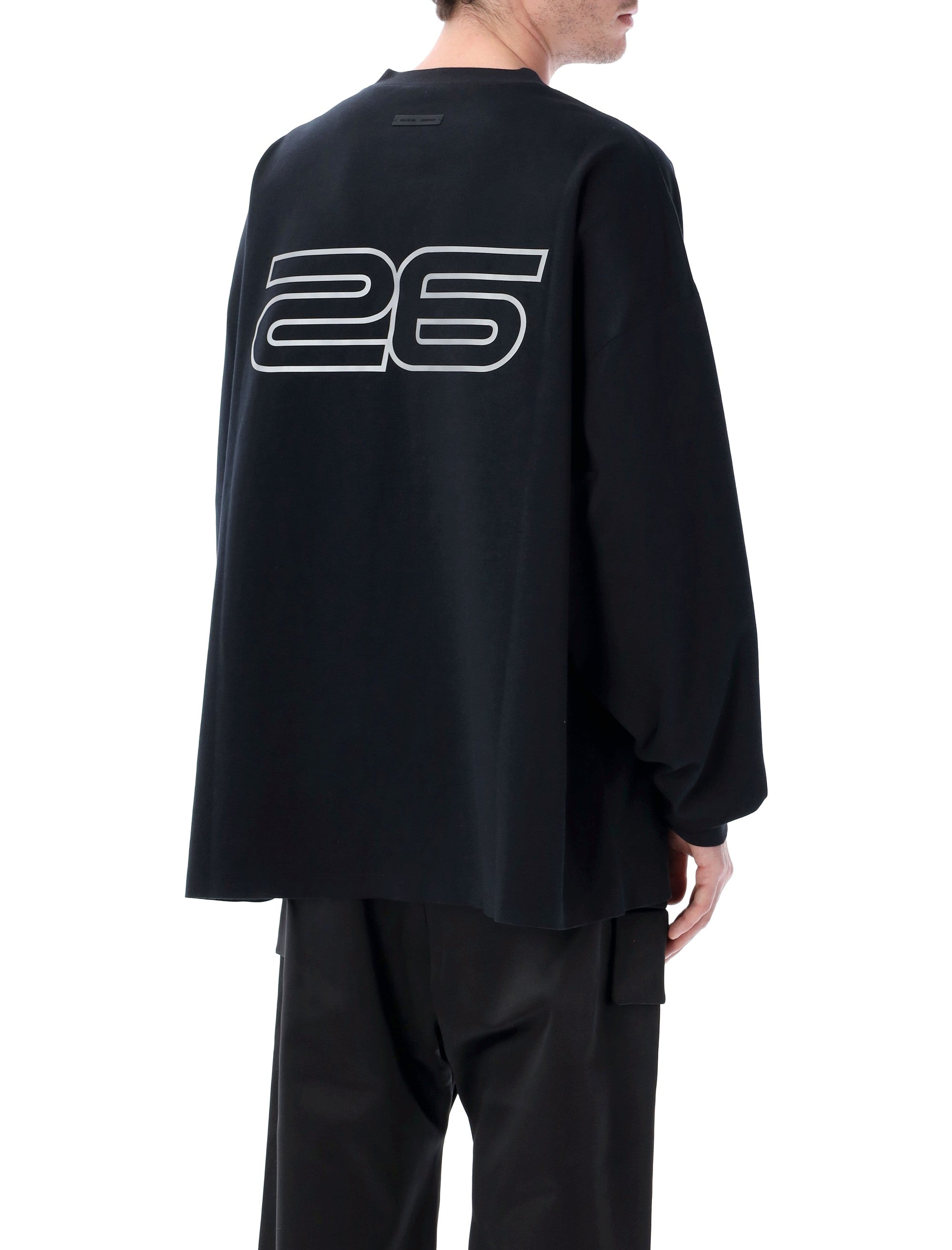 Fear of God Essentials 90s Ponte long sleeve black Vintage Recycled Polyester T-shirt