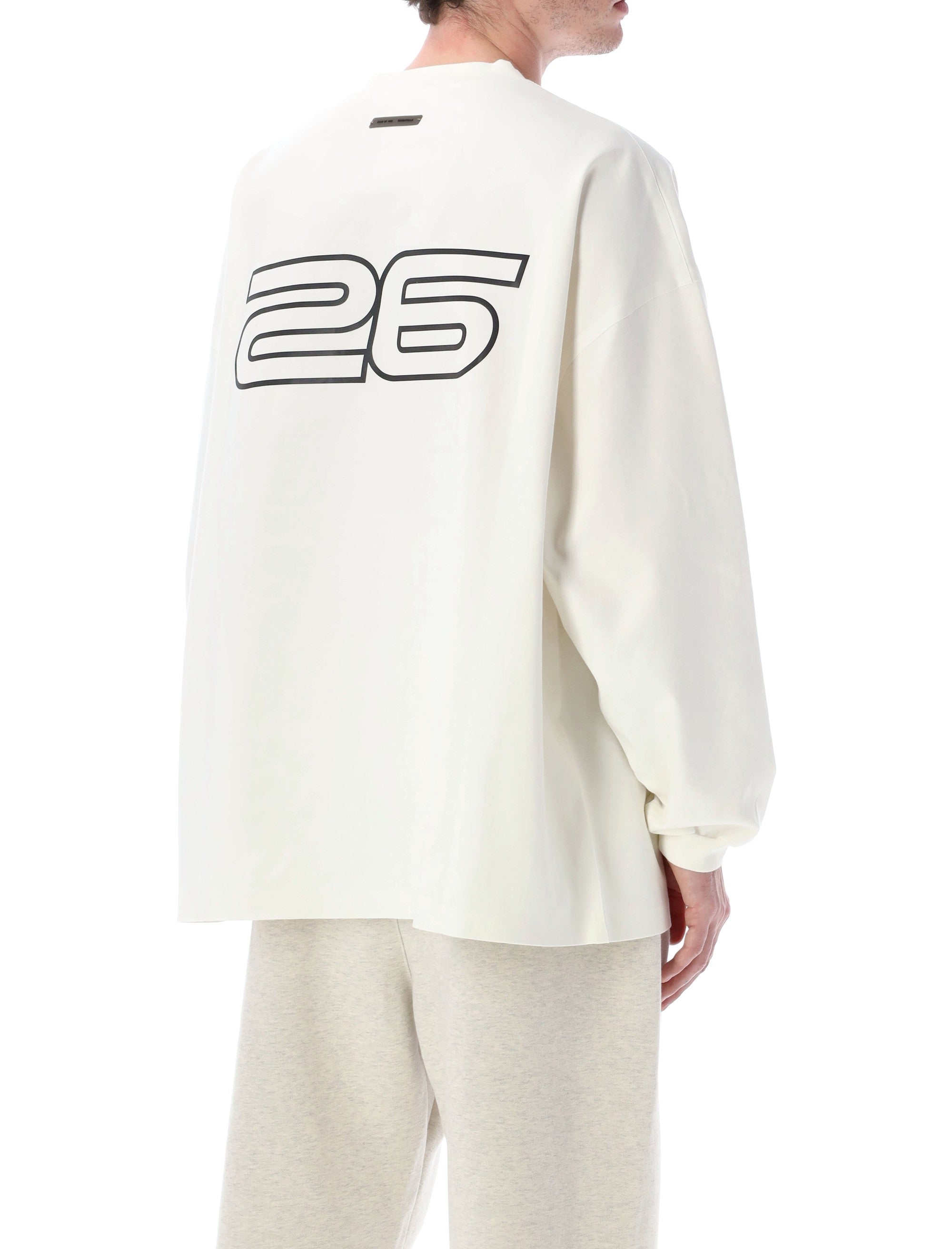 Fear of God Essentials 90s Ponte long sleeve ivory Recycled Polyester T-shirt