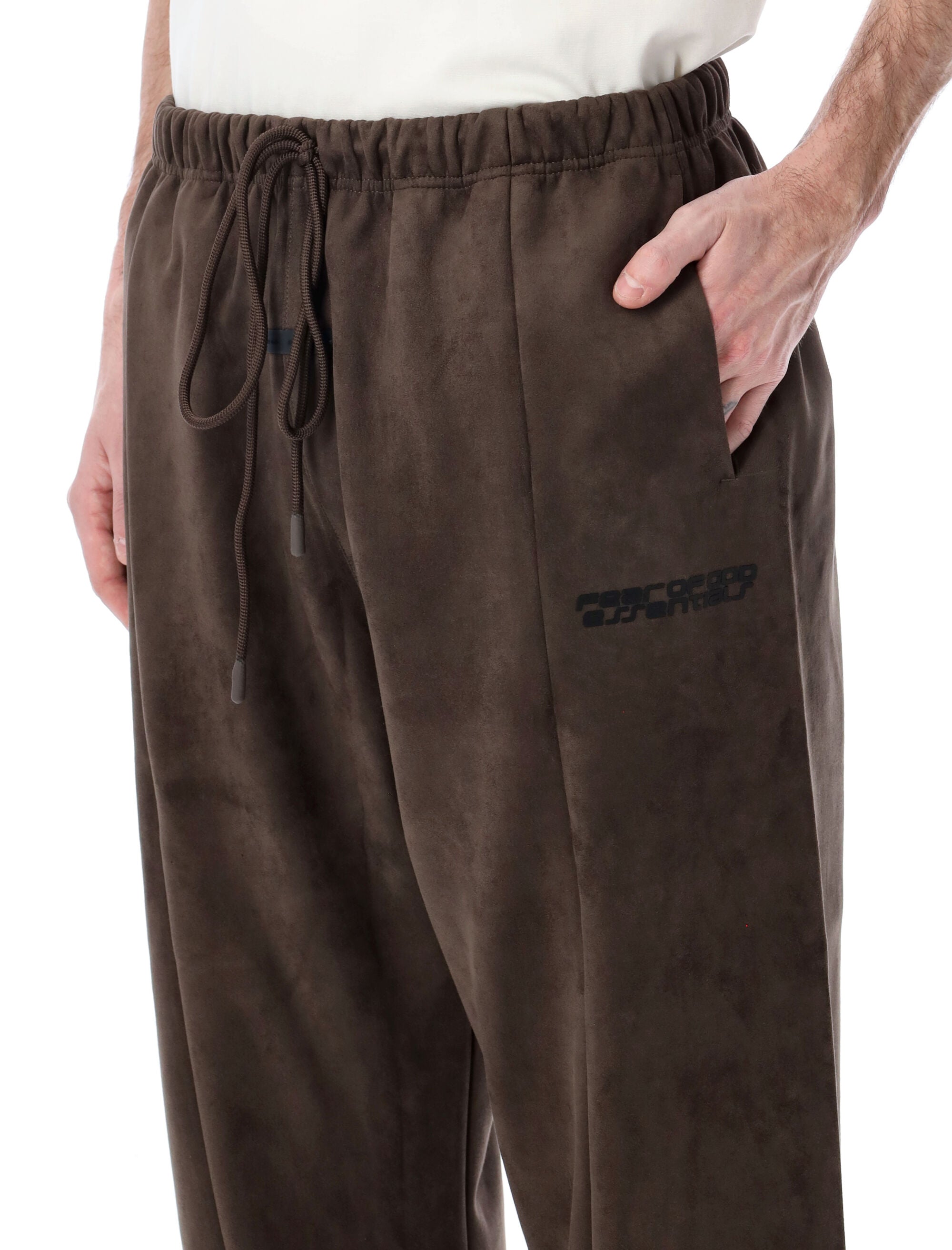 Essentials Fear of God suede fleece flare pants Brown Polyester Sweatpants