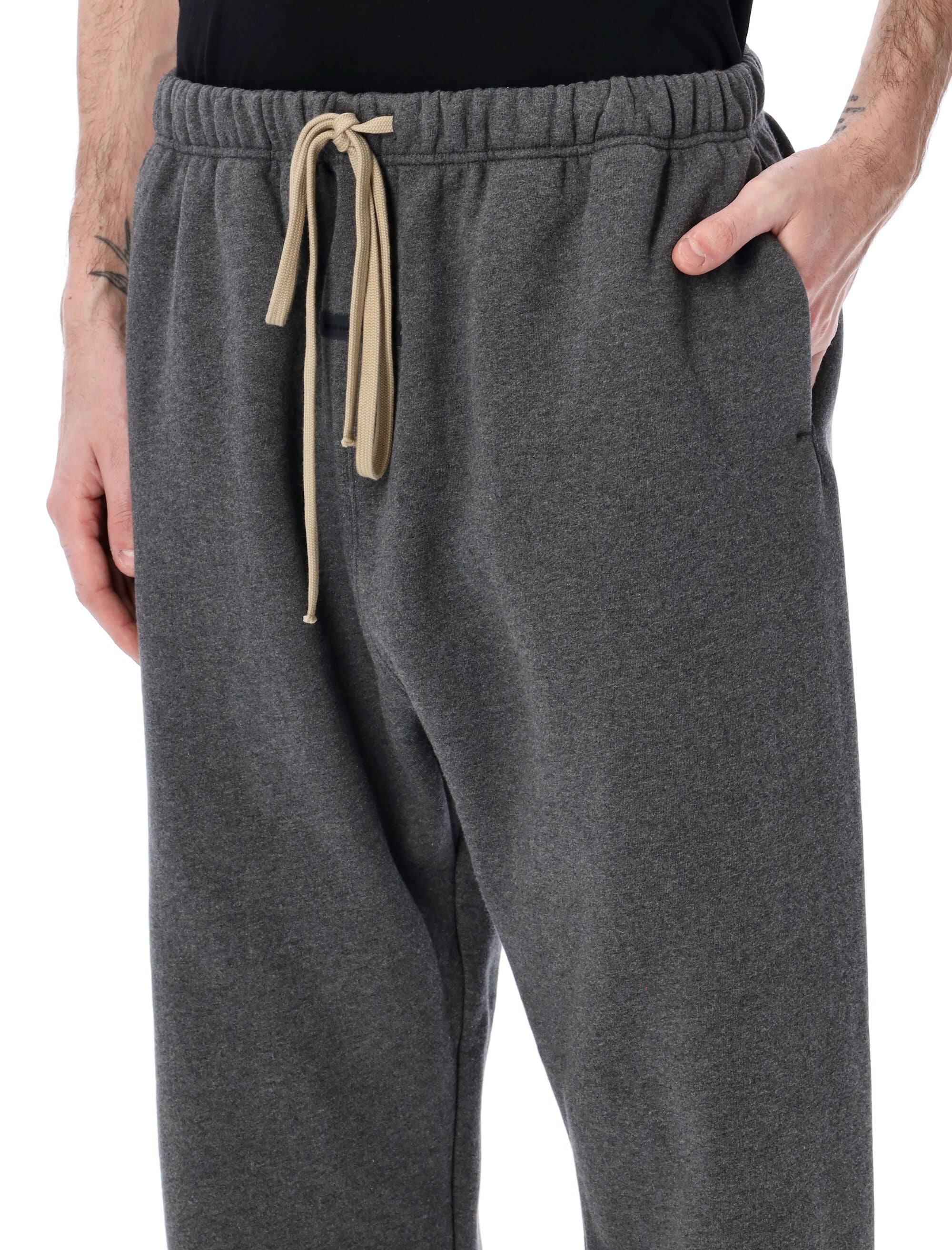 Fear Of God Essentials Flare Sweatpants Grey Charcoal Heather Cotton