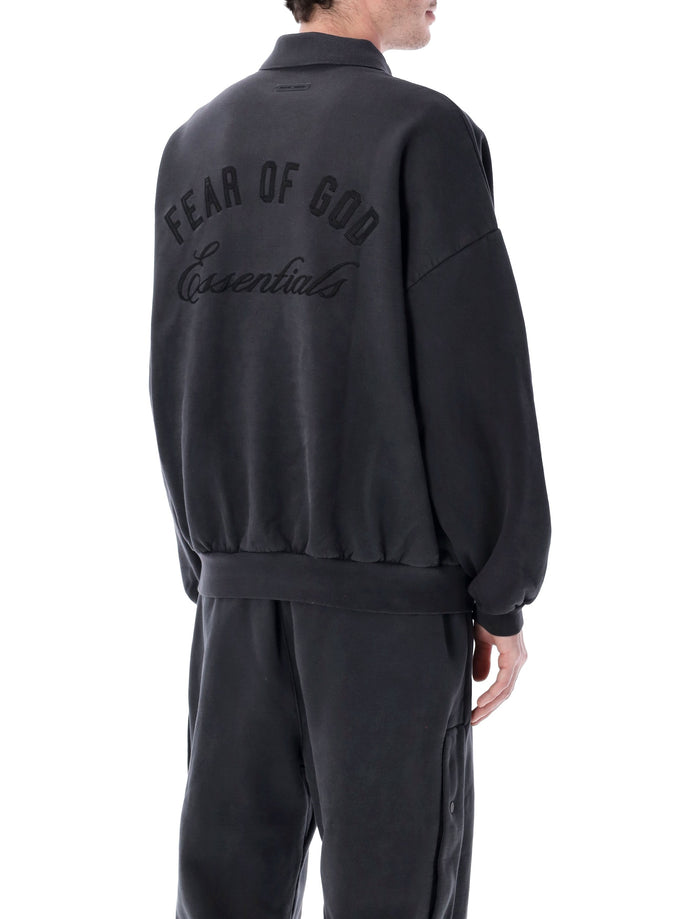 Fear of God Essentials black embroidered polo Vintage Cotton Sweatshirt