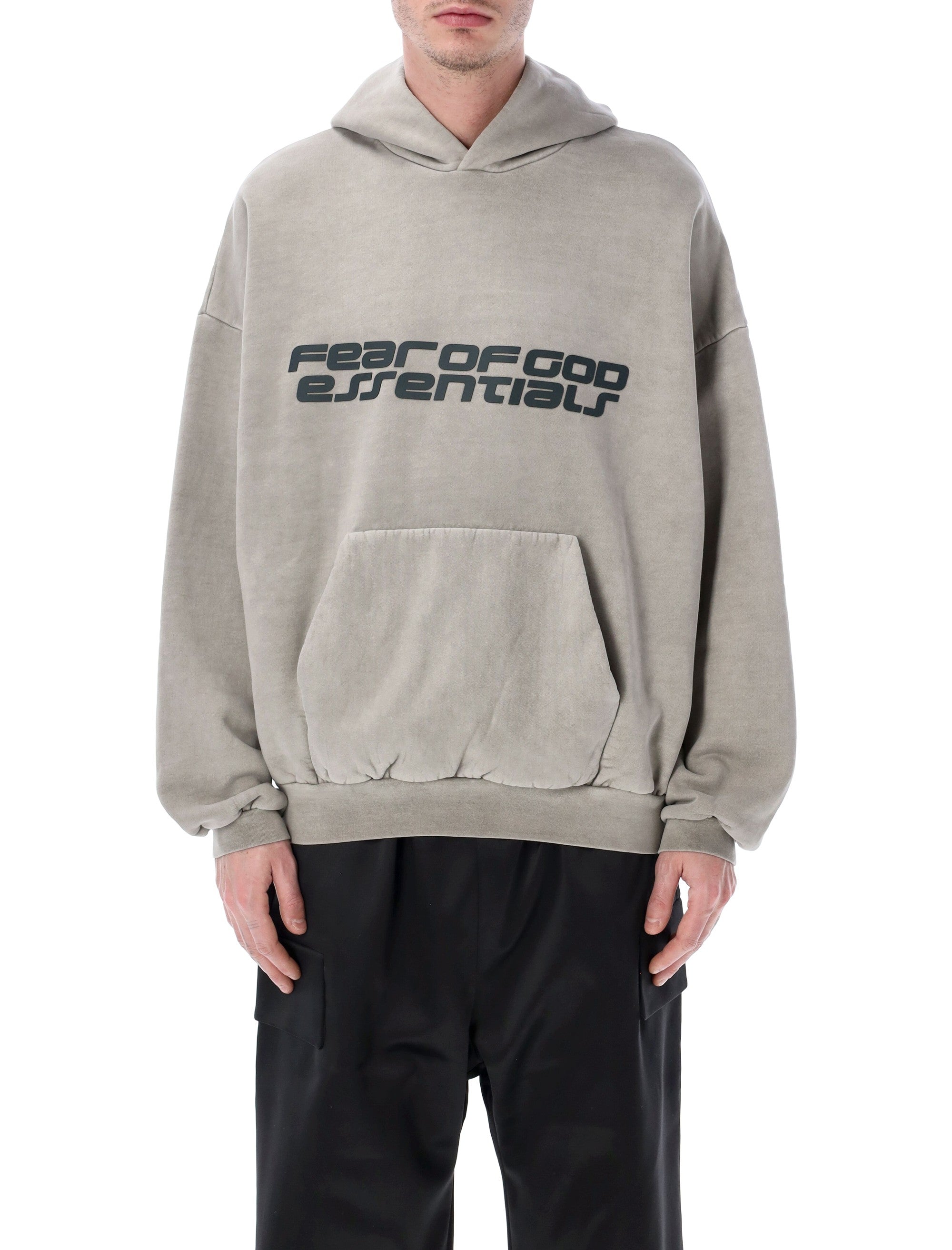 Fear of God Essentials grey 90s hoodie Smoke Cotton Sweatshirt