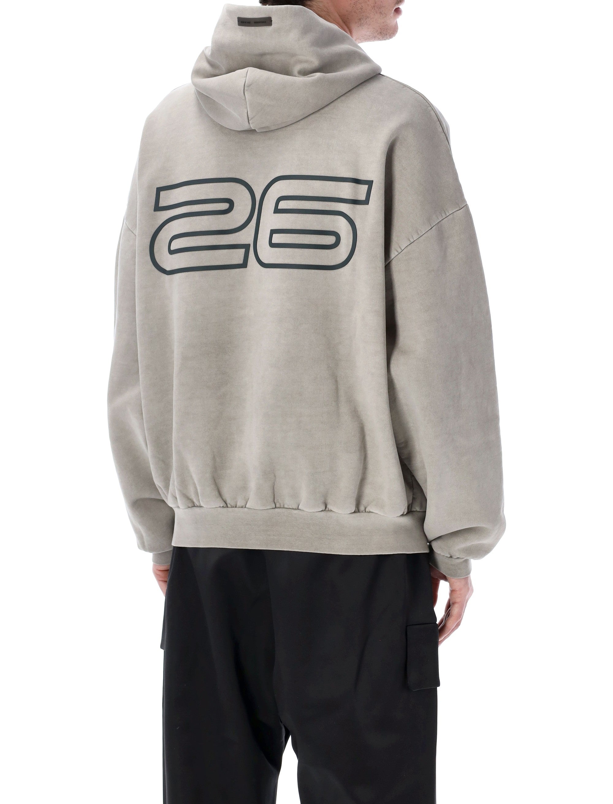 Fear of God Essentials grey 90s hoodie Smoke Cotton Sweatshirt