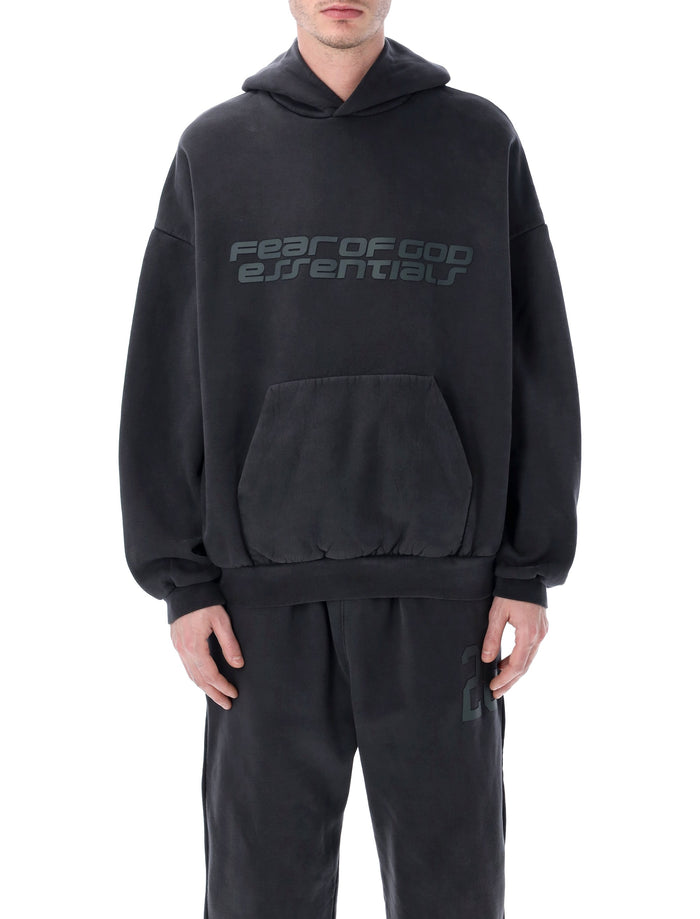 Fear of God Essentials black 90s hoodie Vintage Cotton Sweatshirt