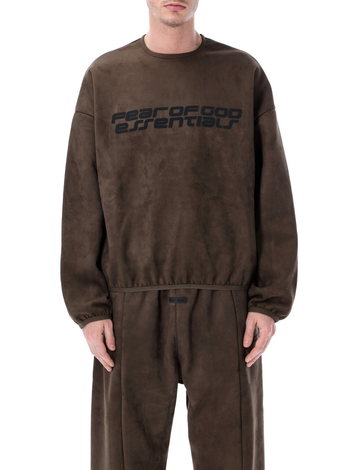 Essentials Fear Of God Modern Suede Sweatshirt Brown Polyester