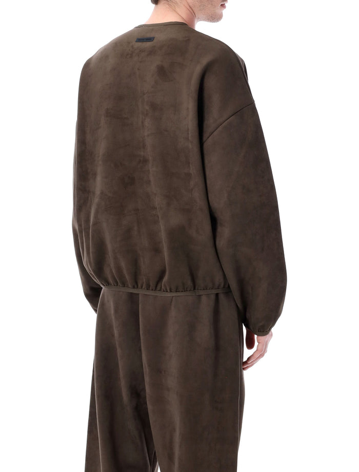 Essentials Fear Of God Modern Suede Sweatshirt Brown Polyester