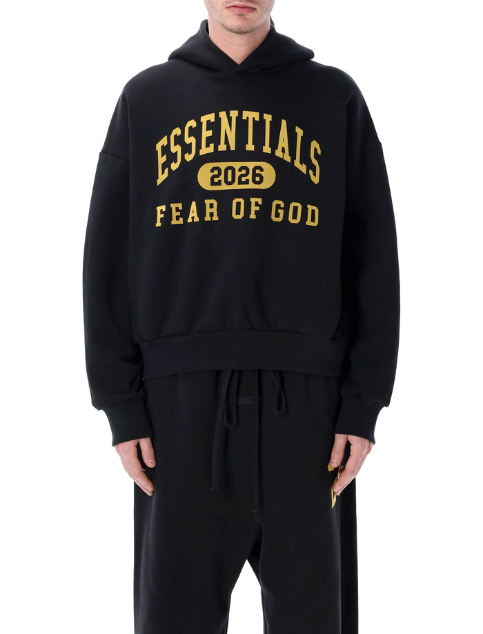 Fear of God Essentials Classic hoodie black Vintage Cotton Sweatshirt