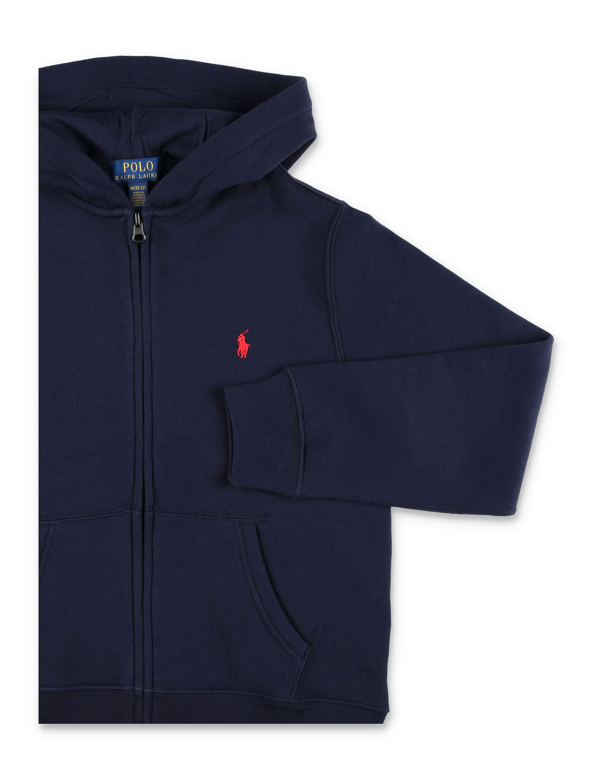 Polo Ralph Lauren Kids Zip Hoodie Navy Cotton Sweatshirt