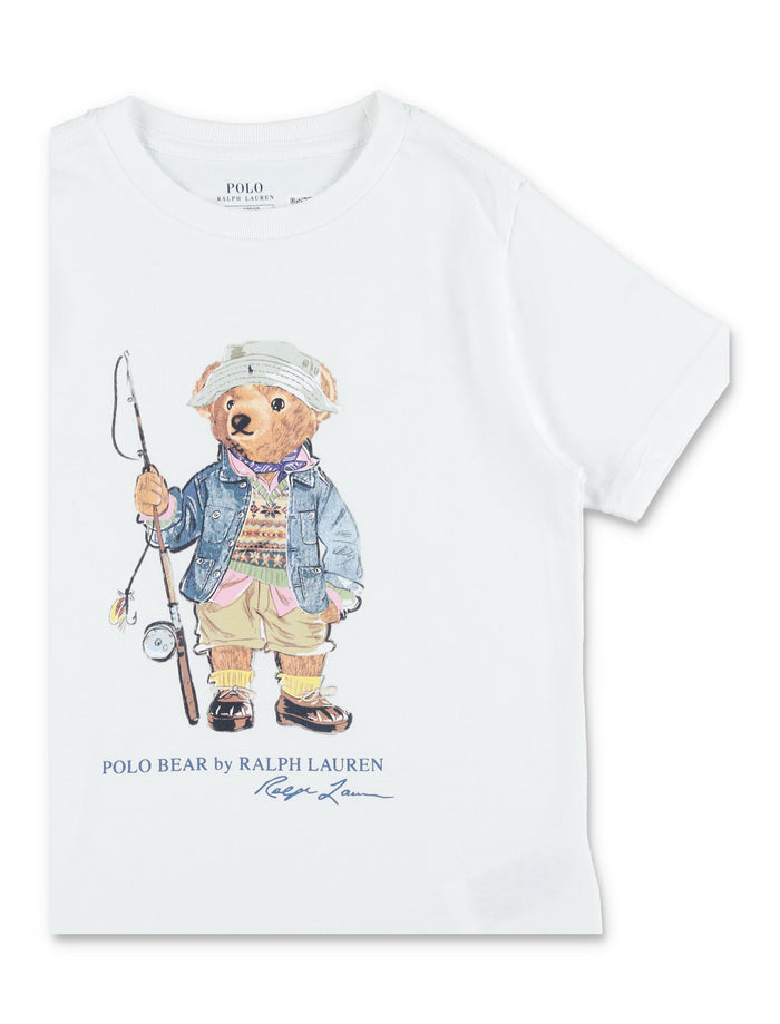 Polo Ralph Lauren Boys Bear Cotton T-Shirt White