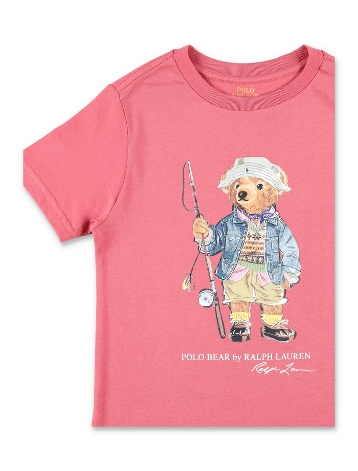 Polo Ralph Lauren Boys Bear Cotton T-Shirt Adirondack Berry