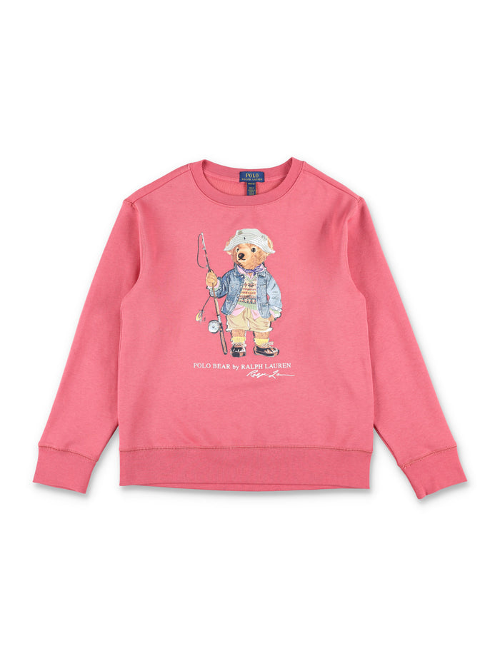 Polo Ralph Lauren Kids Bear Sweatshirt Adirondack Berry Cotton