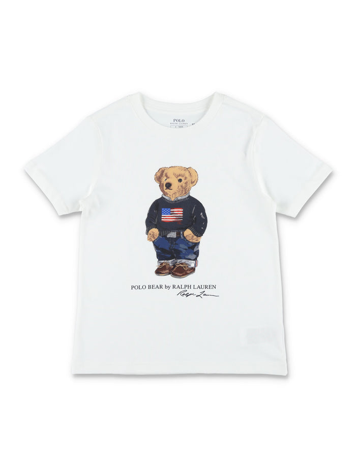 Polo Ralph Lauren Boys Bear White Cotton T-Shirt