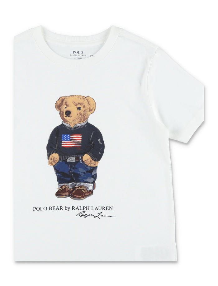 Polo Ralph Lauren Boys Bear White Cotton T-Shirt
