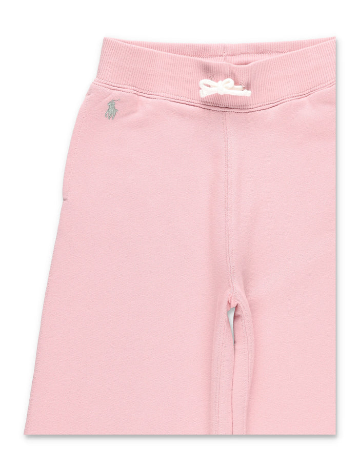 Polo Ralph Lauren Girls Wide-Leg Sweatpants Pink Cotton