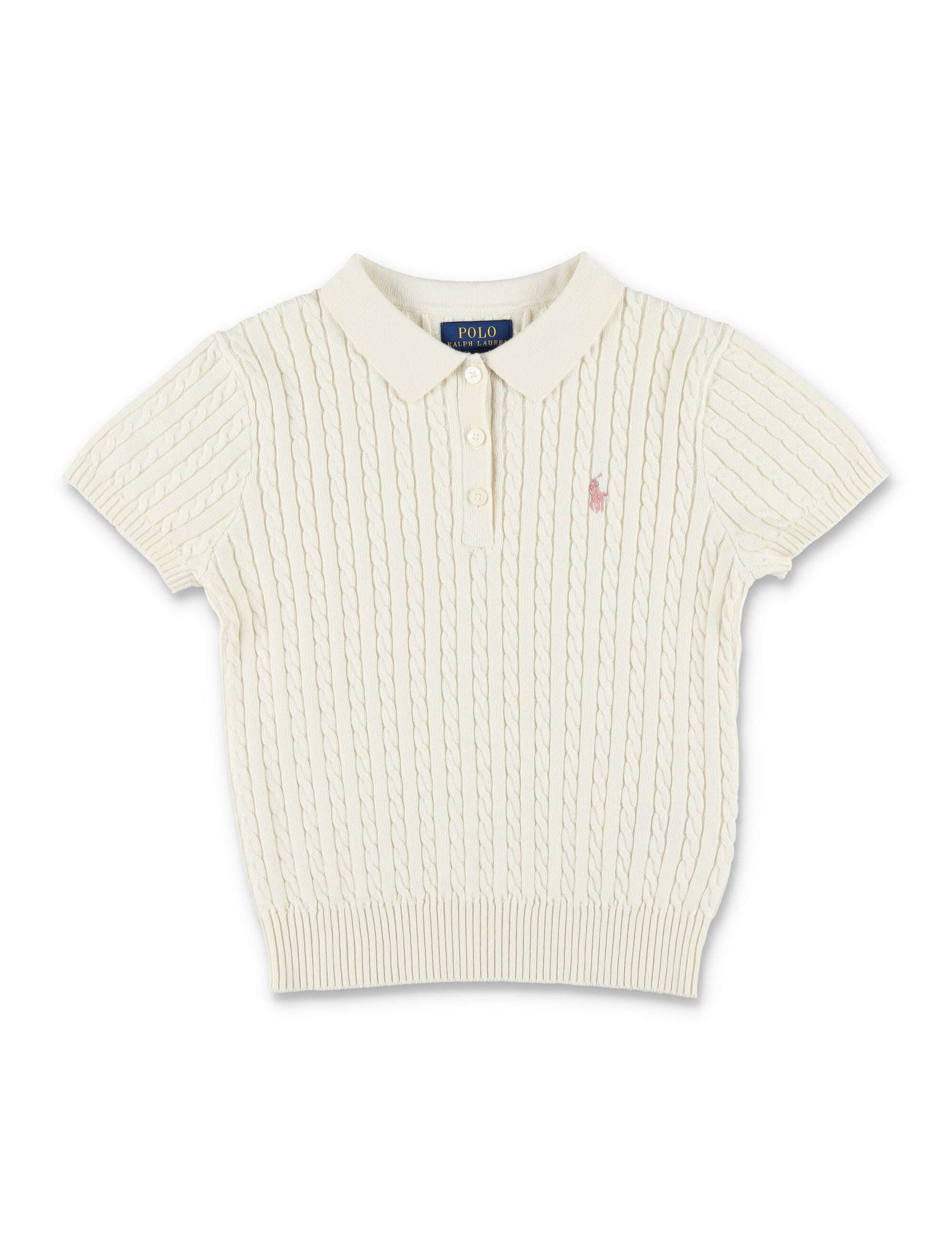 Polo Ralph Lauren Girls Mini-Cable Cotton Sweater Cream