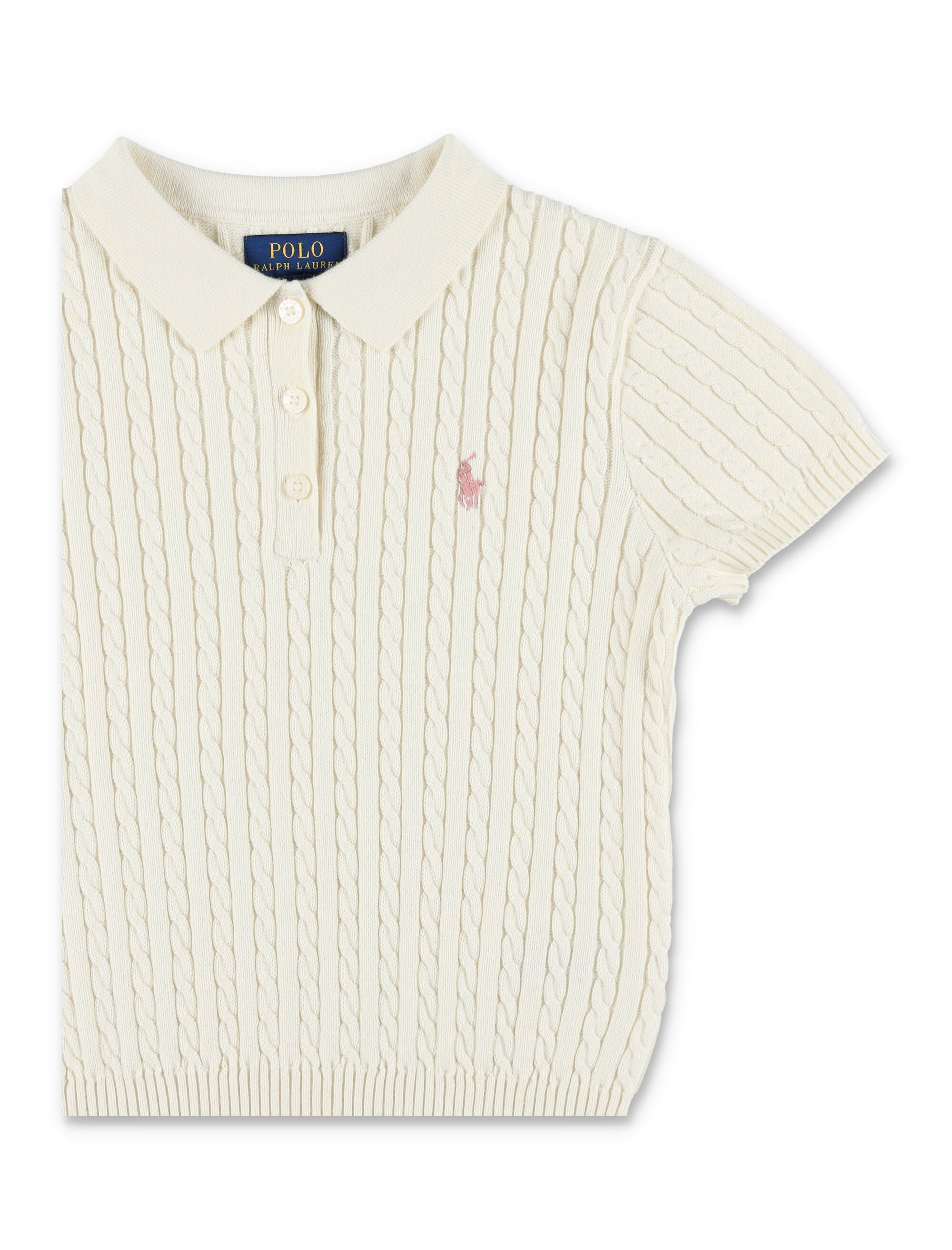 Polo Ralph Lauren Girls Mini-Cable Cotton Sweater Cream