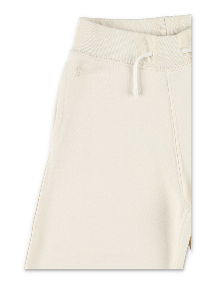 Polo Ralph Lauren Wide-Leg Girls Tracksuit Bottom Cream Cotton Sweatpants