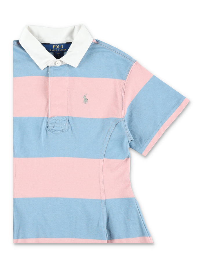 Polo Ralph Lauren Girls Striped Cotton Rugby Dress Pink/blue