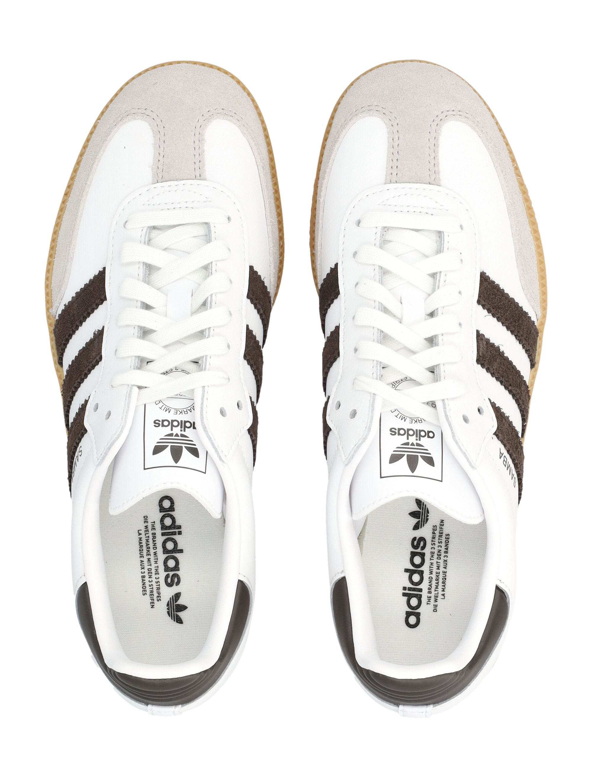 Adidas Originals White And Brown Kids Samba Og Sneakers White/black Upper
