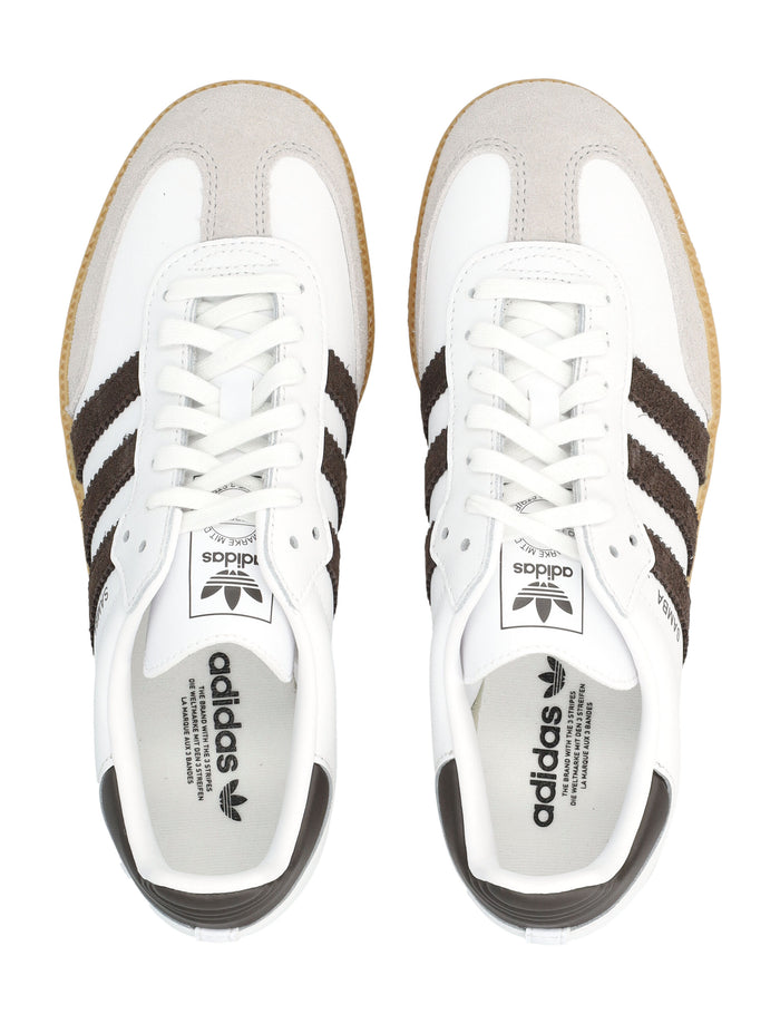 Adidas Originals White And Brown Kids Samba Og Sneakers White/black Upper