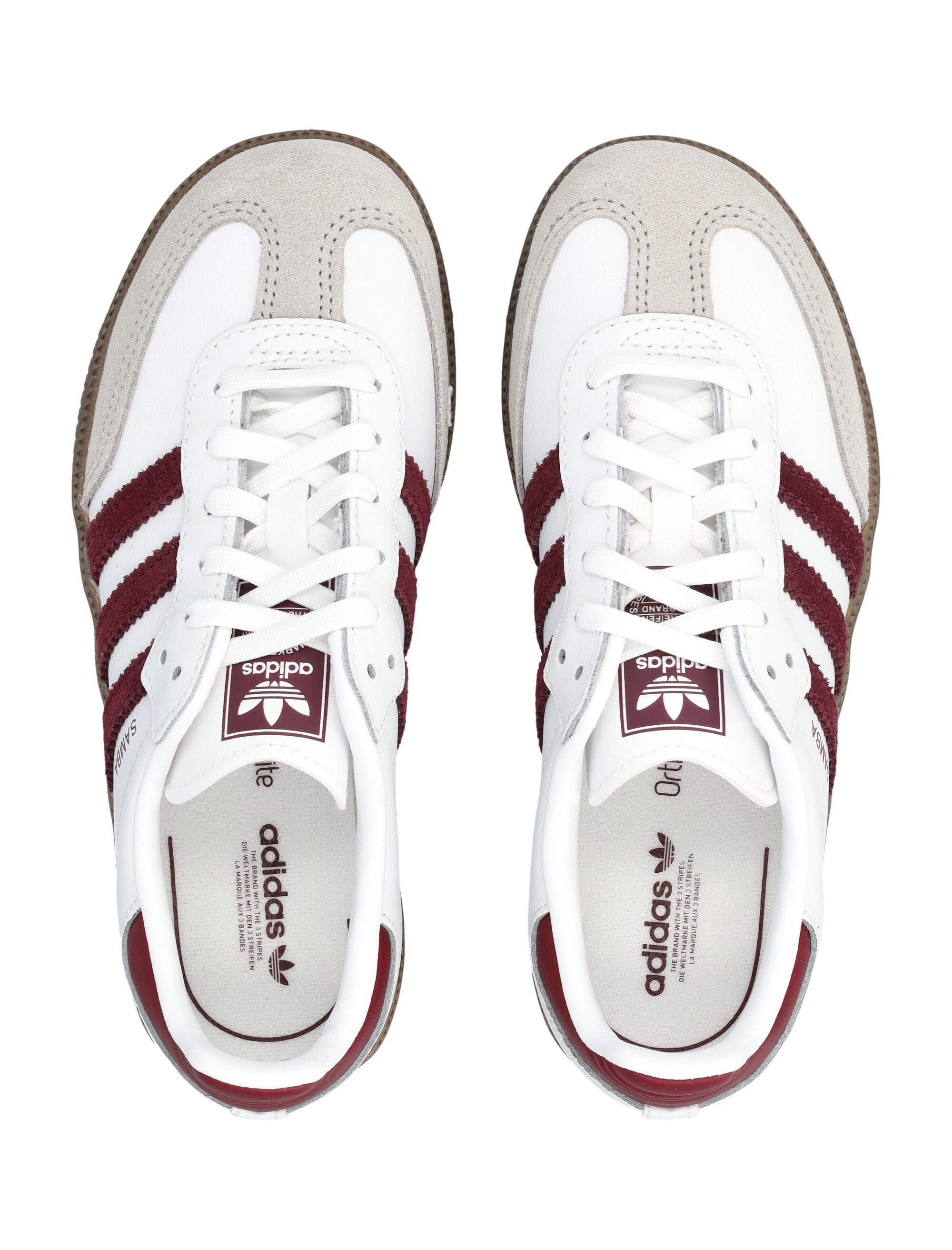Adidas Originals Samba Og Girls Sneakers White/maroon Upper