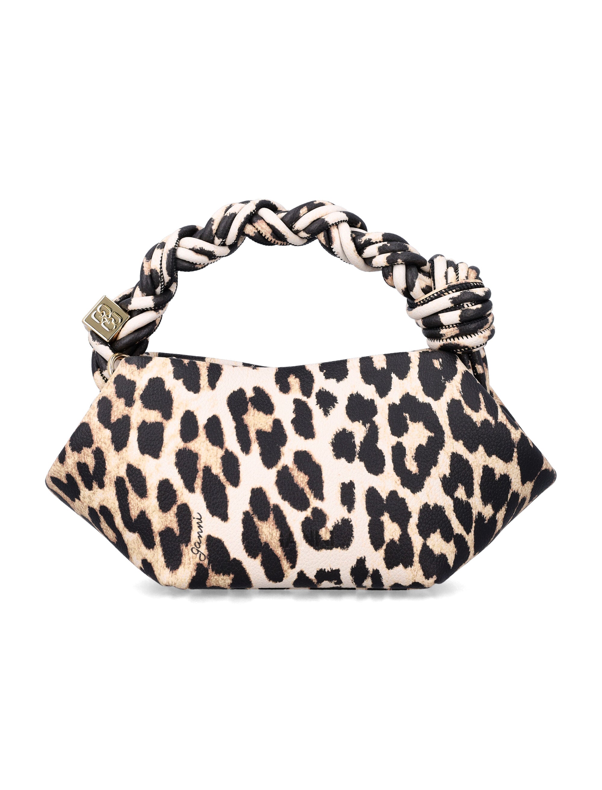 Ganni Leopard grained Mini Bou Bag Leo Recycled Polyester Shoulder