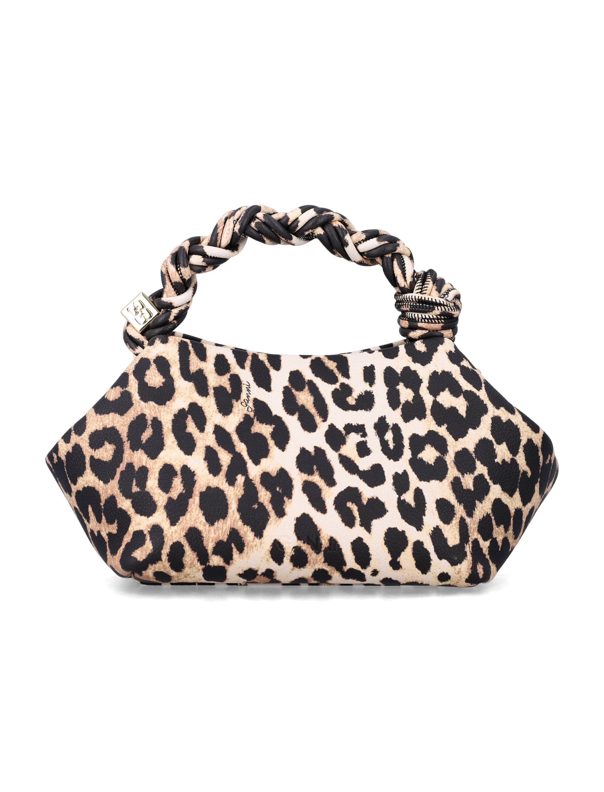 Ganni Leopard Small Bou Bag Leo Recycled Polyester Shoulder