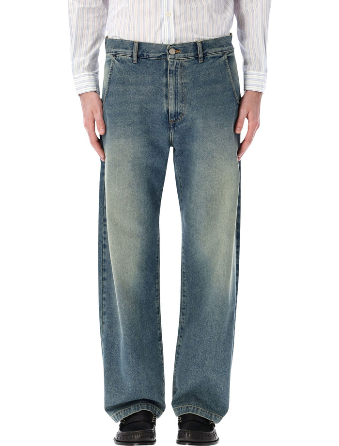 Mfpen Straight Cut Organic Denim Jeans Vintage Blue Cotton